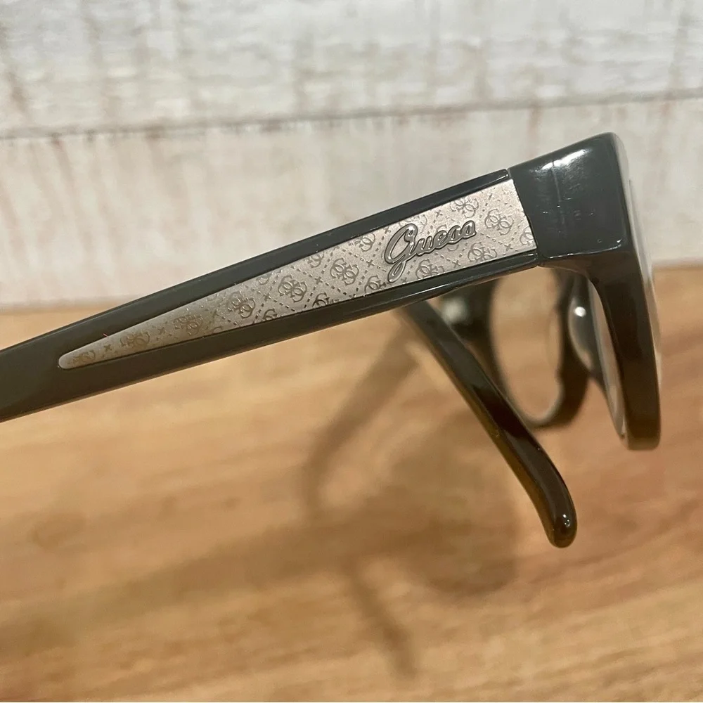 GUESS GU2285 Black Modified Oval Cat Eye Full Rim Saddle Bridge FRAMES 50-17-135